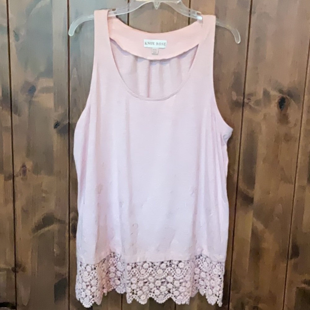 Knox Rose Pink Embellished Tank Top